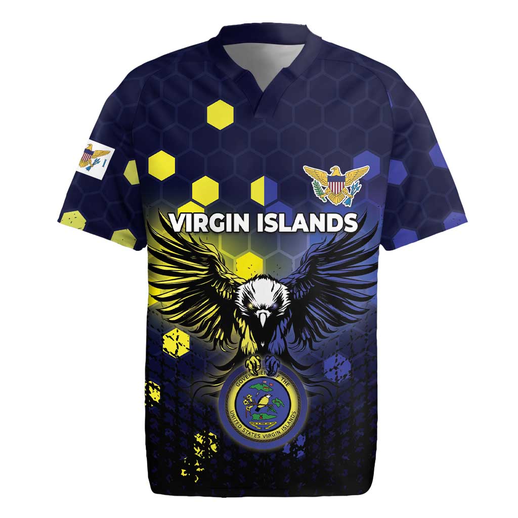 Personalized United States Virgin Islands Rugby Jersey Eagle Bird Unique Style - Wonder Print Shop