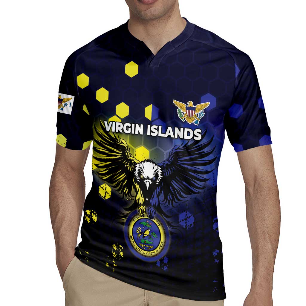 Personalized United States Virgin Islands Rugby Jersey Eagle Bird Unique Style - Wonder Print Shop