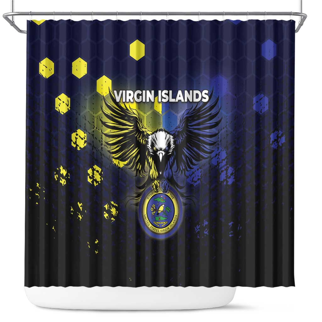 United States Virgin Islands Shower Curtain Eagle Bird Unique Style - Wonder Print Shop