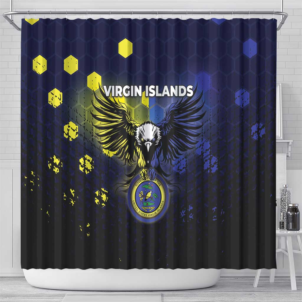 United States Virgin Islands Shower Curtain Eagle Bird Unique Style - Wonder Print Shop