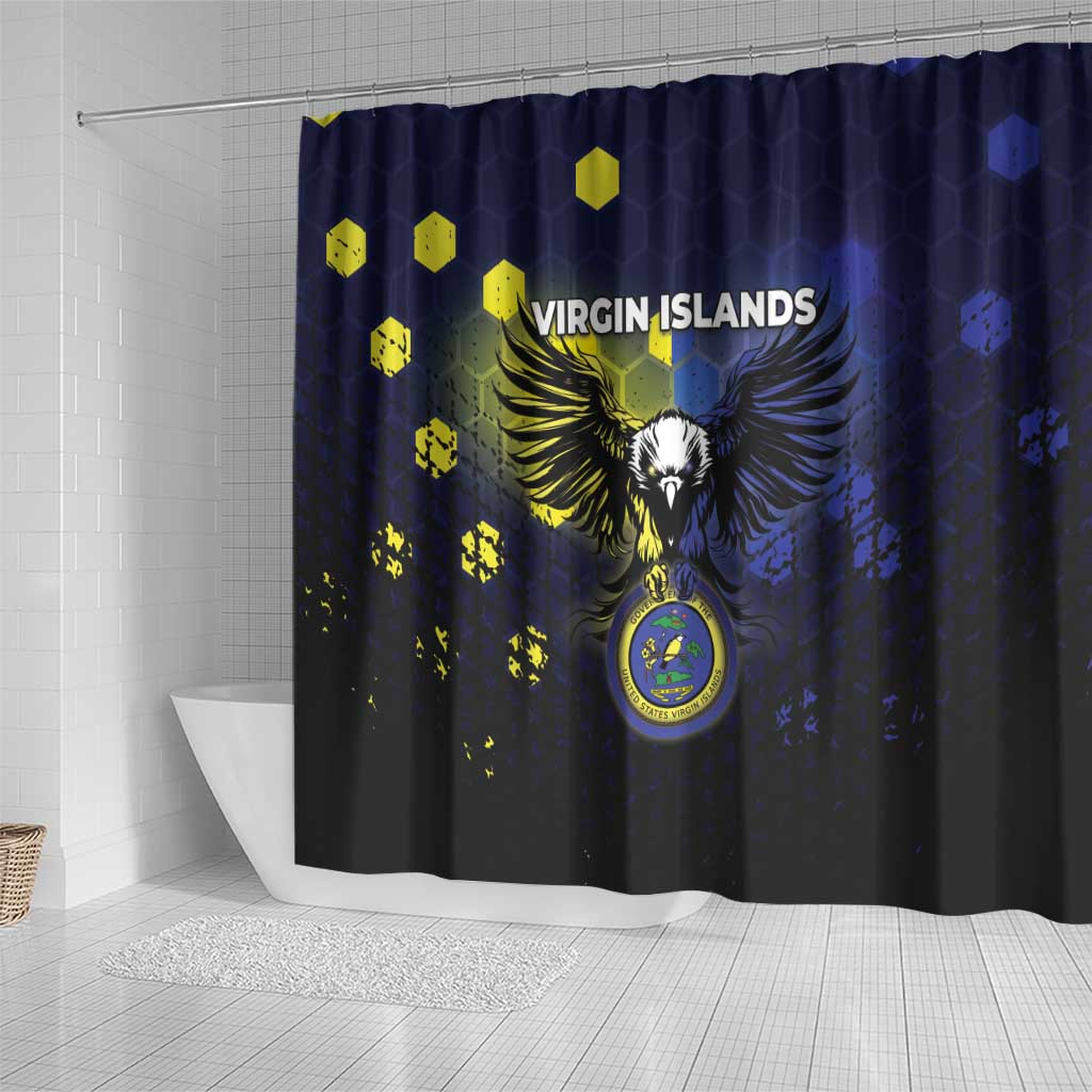 United States Virgin Islands Shower Curtain Eagle Bird Unique Style - Wonder Print Shop