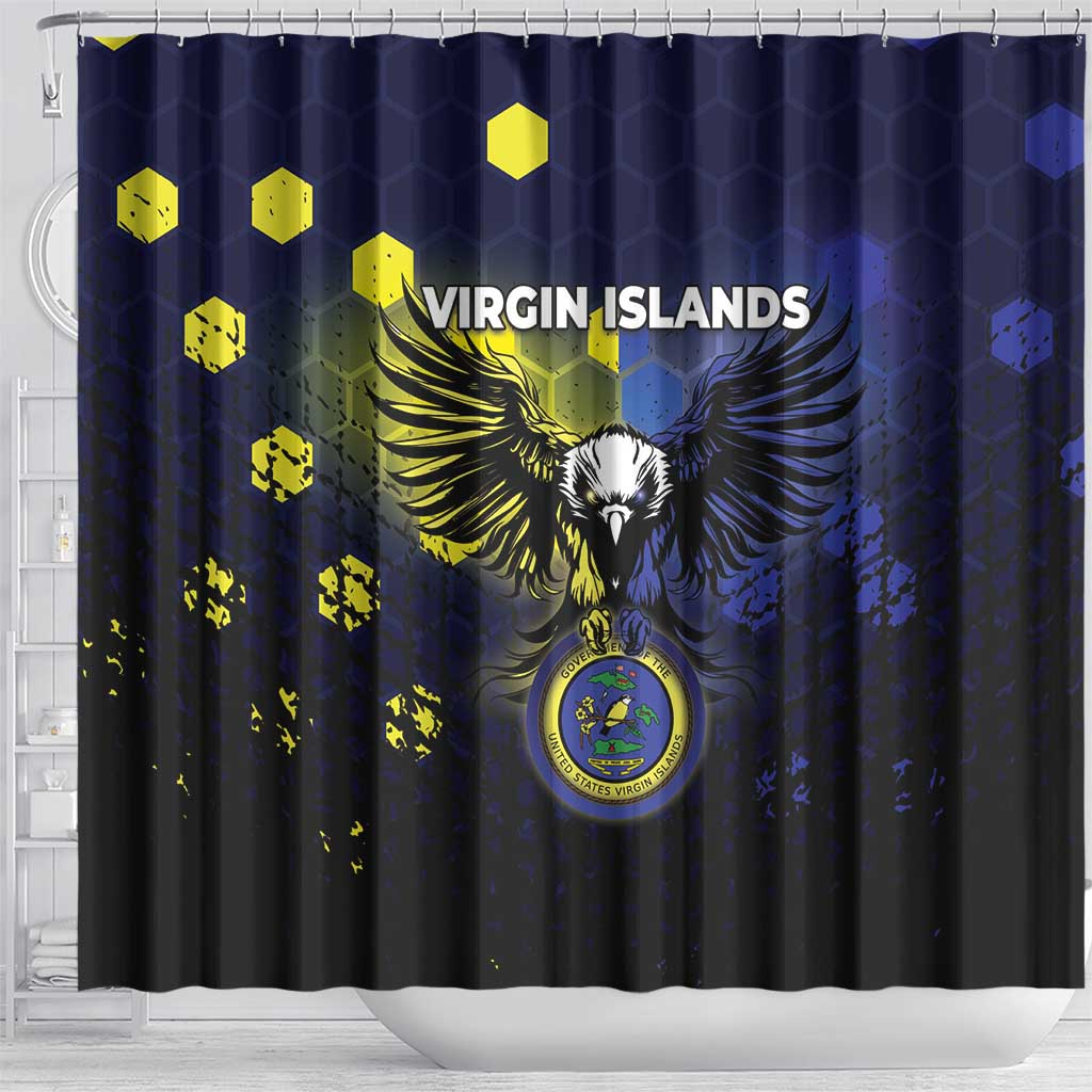 United States Virgin Islands Shower Curtain Eagle Bird Unique Style - Wonder Print Shop