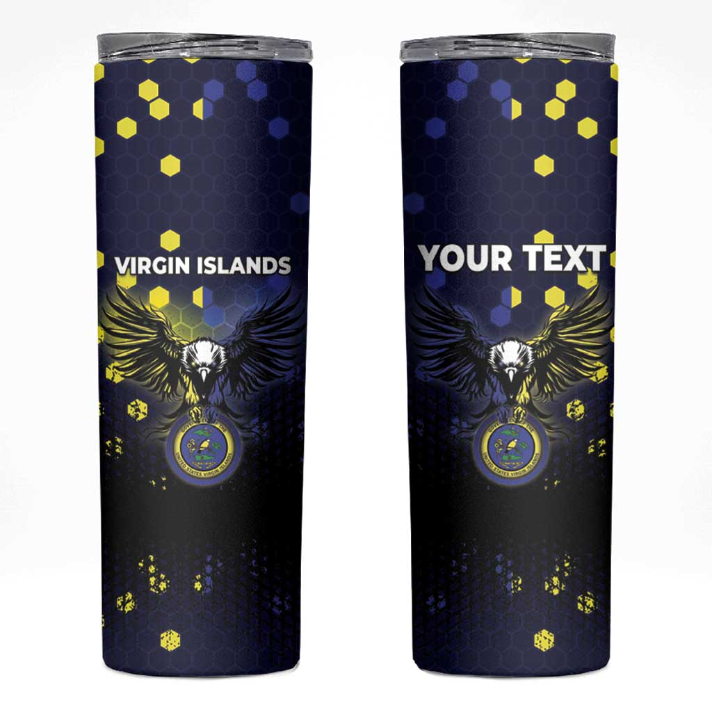 Personalized United States Virgin Islands Skinny Tumbler Eagle Bird Unique Style - Wonder Print Shop