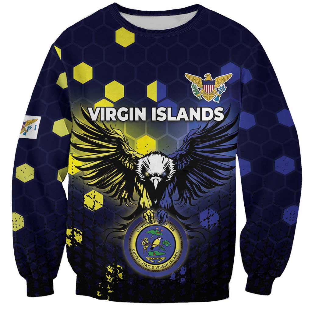 Personalized United States Virgin Islands Sweatshirt Eagle Bird Unique Style - Wonder Print Shop