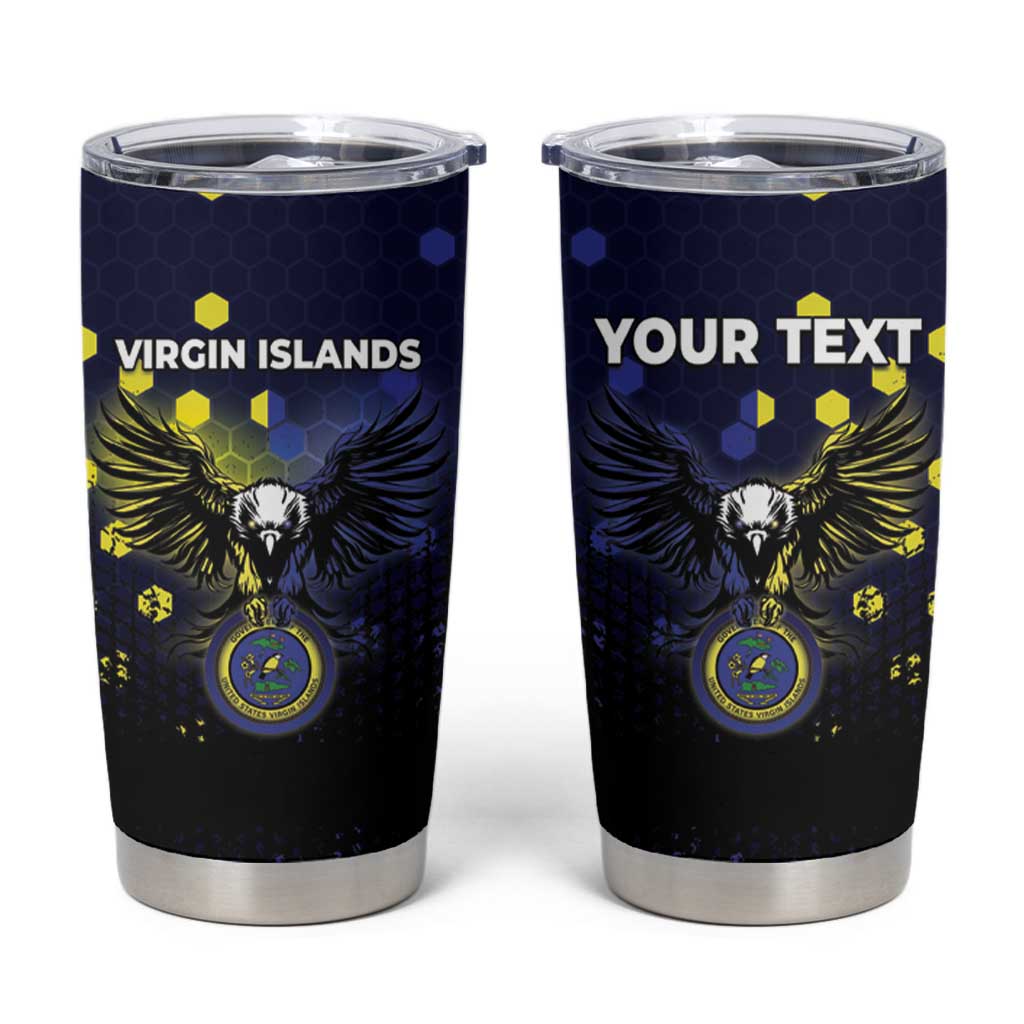 Personalized United States Virgin Islands Tumbler Cup Eagle Bird Unique Style - Wonder Print Shop