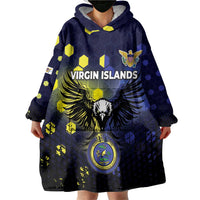 Personalized United States Virgin Islands Wearable Blanket Hoodie Eagle Bird Unique Style - Wonder Print Shop