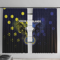 United States Virgin Islands Window Curtain Eagle Bird Unique Style - Wonder Print Shop