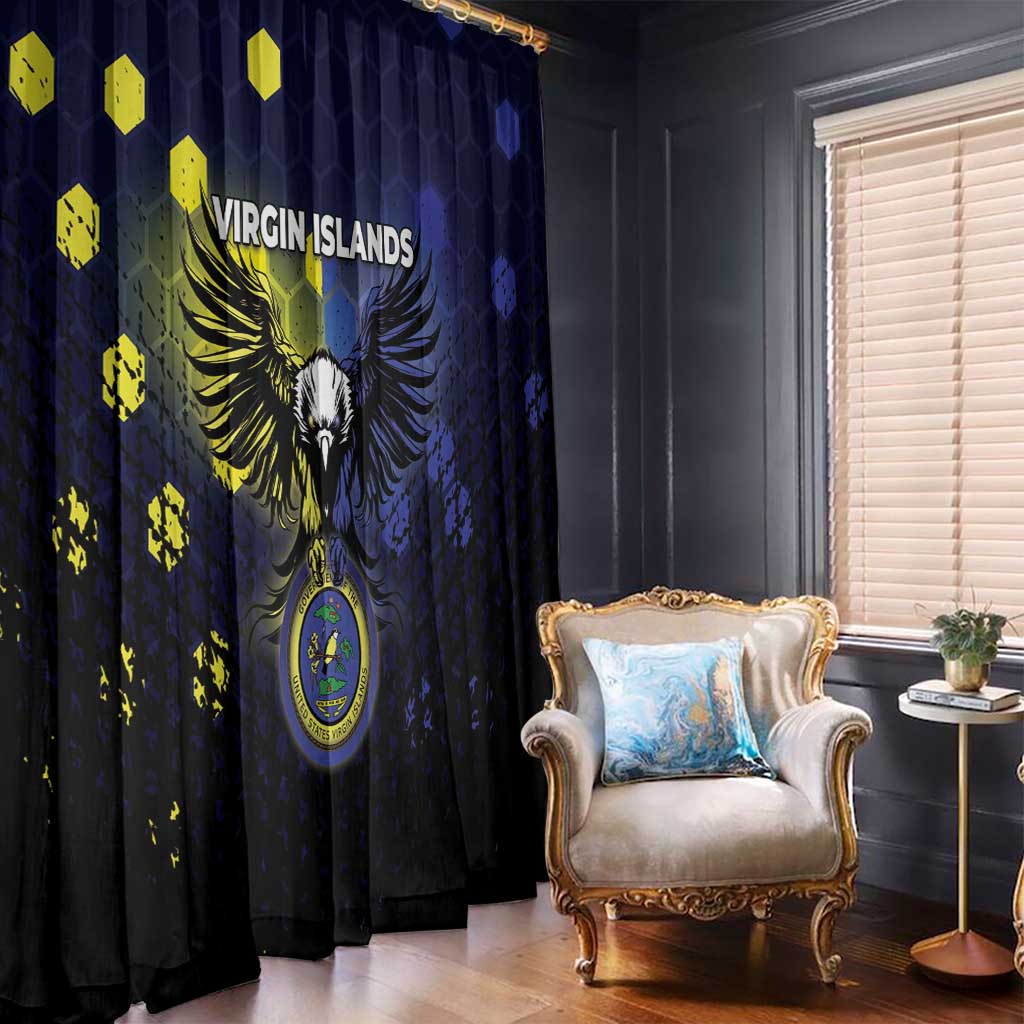 United States Virgin Islands Window Curtain Eagle Bird Unique Style - Wonder Print Shop