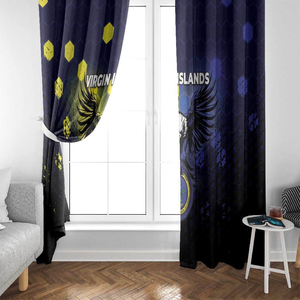 United States Virgin Islands Window Curtain Eagle Bird Unique Style - Wonder Print Shop