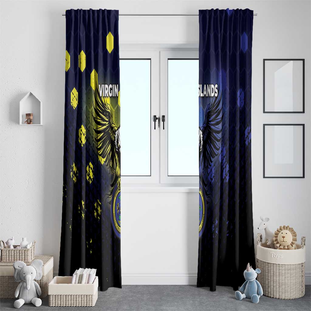 United States Virgin Islands Window Curtain Eagle Bird Unique Style - Wonder Print Shop