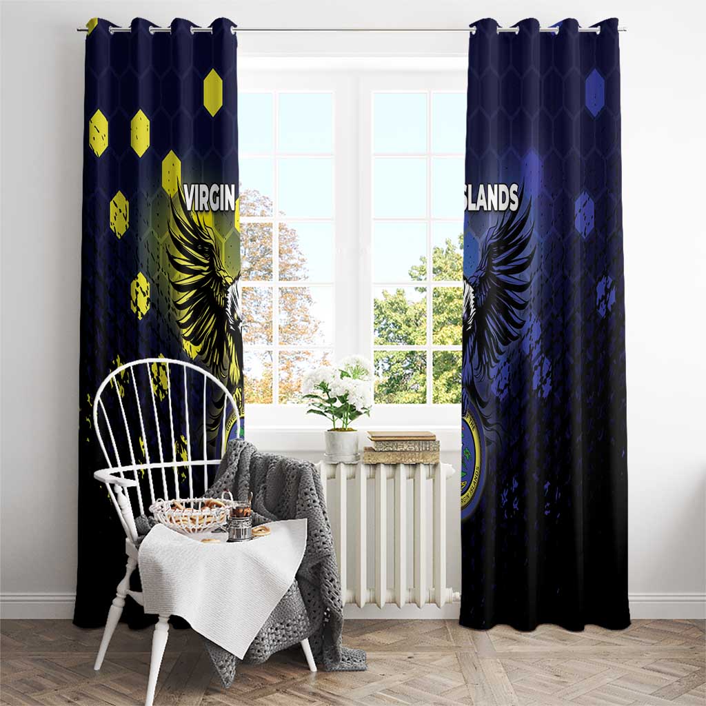 United States Virgin Islands Window Curtain Eagle Bird Unique Style - Wonder Print Shop