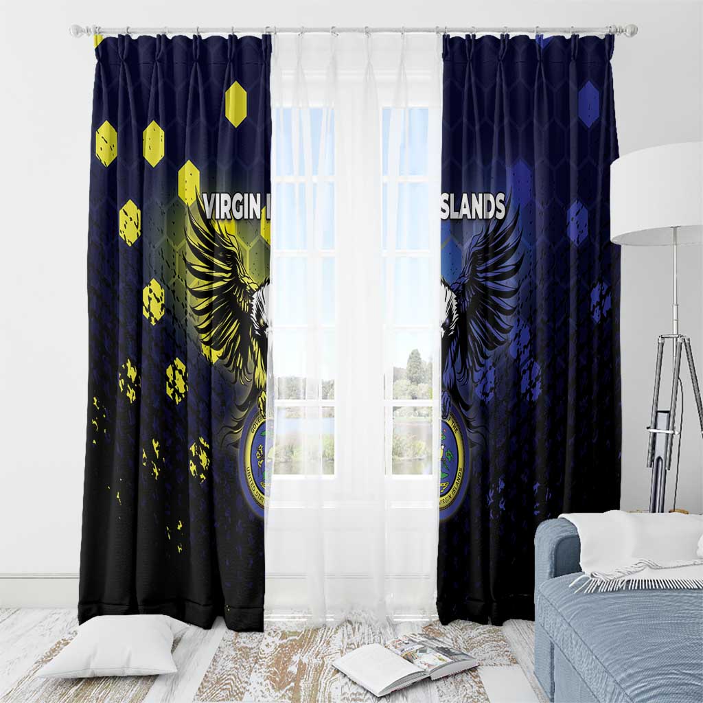 United States Virgin Islands Window Curtain Eagle Bird Unique Style - Wonder Print Shop