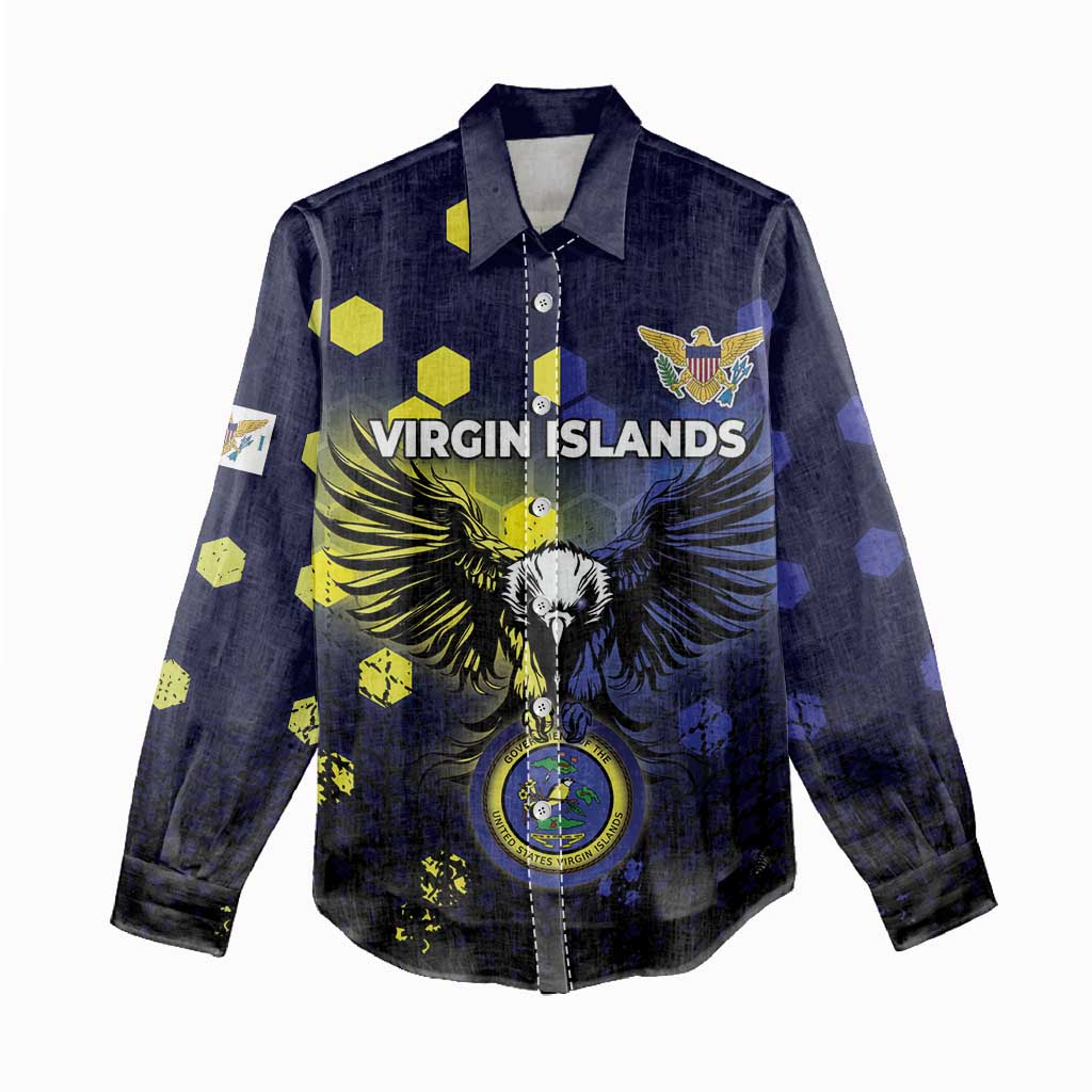 Personalized United States Virgin Islands Women Casual Shirt Eagle Bird Unique Style - Wonder Print Shop