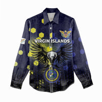 Personalized United States Virgin Islands Women Casual Shirt Eagle Bird Unique Style - Wonder Print Shop