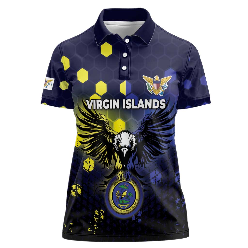 Personalized United States Virgin Islands Women Polo Shirt Eagle Bird Unique Style - Wonder Print Shop