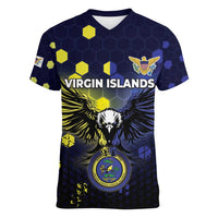 Personalized United States Virgin Islands Women V-Neck T-Shirt Eagle Bird Unique Style - Wonder Print Shop