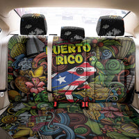 Puerto Rico Back Car Seat Cover The Coqui Frog Tropical Doodle Style - Wonder Print Shop
