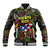 Personalized Puerto Rico Baseball Jacket The Coqui Frog Tropical Doodle Style - Wonder Print Shop