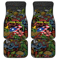 Puerto Rico Car Mats The Coqui Frog Tropical Doodle Style - Wonder Print Shop