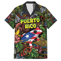 Personalized Puerto Rico Hawaiian Shirt The Coqui Frog Tropical Doodle Style - Wonder Print Shop