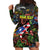 Personalized Puerto Rico Hoodie Dress The Coqui Frog Tropical Doodle Style - Wonder Print Shop