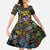 Personalized Puerto Rico Kid Short Sleeve Dress The Coqui Frog Tropical Doodle Style - Wonder Print Shop