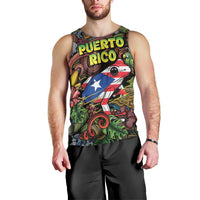 Personalized Puerto Rico Men Tank Top The Coqui Frog Tropical Doodle Style - Wonder Print Shop