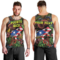 Personalized Puerto Rico Men Tank Top The Coqui Frog Tropical Doodle Style - Wonder Print Shop