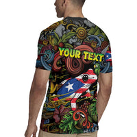 Personalized Puerto Rico Rugby Jersey The Coqui Frog Tropical Doodle Style - Wonder Print Shop