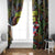 Puerto Rico Window Curtain The Coqui Frog Tropical Doodle Style - Wonder Print Shop