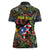 Personalized Puerto Rico Women Polo Shirt The Coqui Frog Tropical Doodle Style - Wonder Print Shop