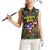 Personalized Puerto Rico Women Sleeveless Polo Shirt The Coqui Frog Tropical Doodle Style - Wonder Print Shop