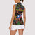 Personalized Puerto Rico Women Sleeveless Polo Shirt The Coqui Frog Tropical Doodle Style - Wonder Print Shop