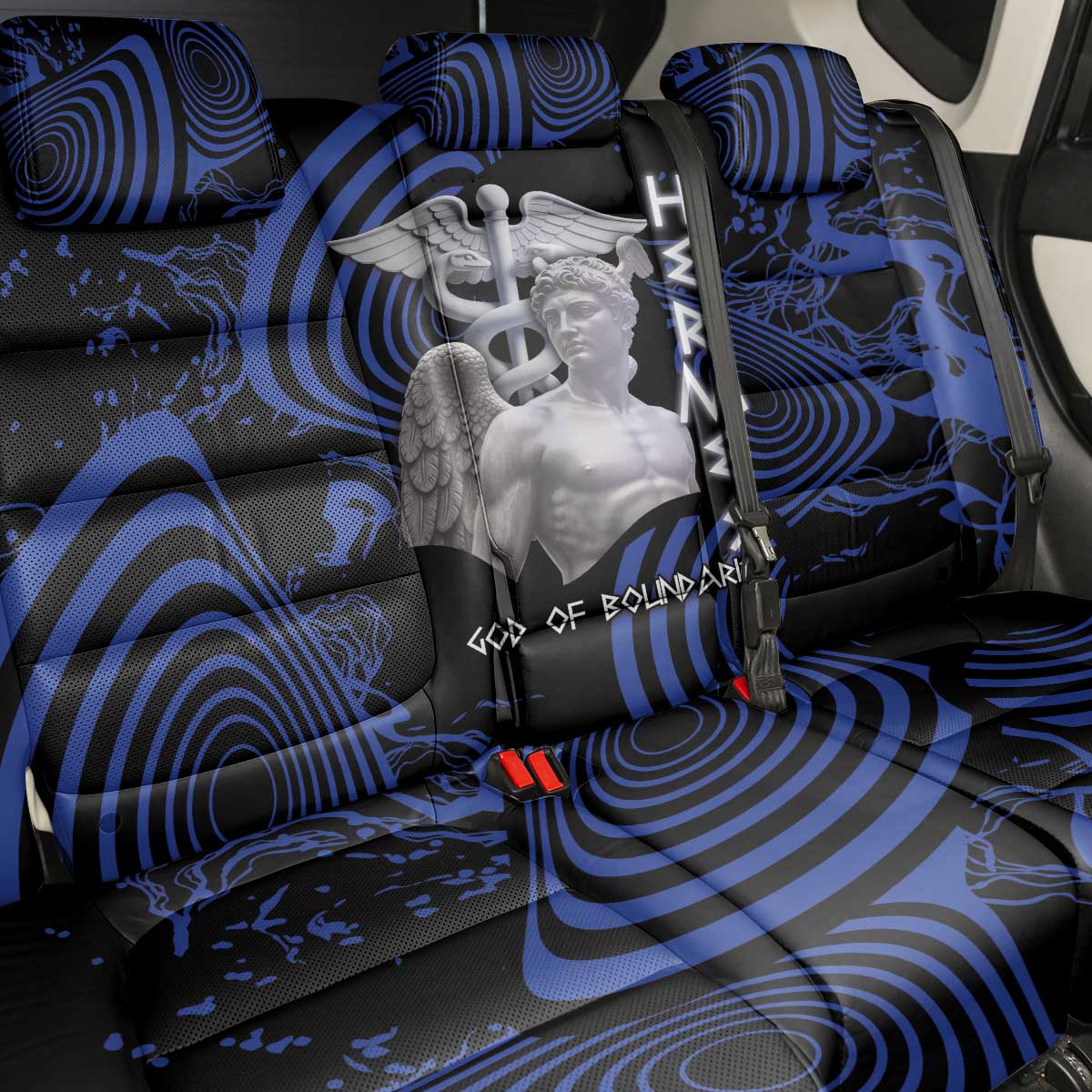 Ancient Greek Hermes Back Car Seat Cover God Of Boundaries - Wonder Print Shop