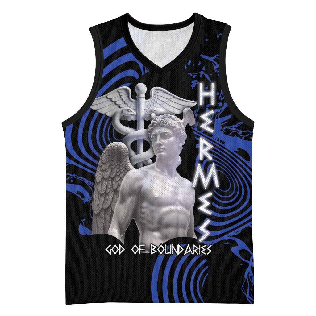 Ancient Greek Hermes Basketball Jersey God Of Boundaries - Wonder Print Shop