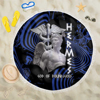 Ancient Greek Hermes Beach Blanket God Of Boundaries - Wonder Print Shop