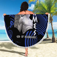Ancient Greek Hermes Beach Blanket God Of Boundaries - Wonder Print Shop