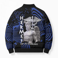 Ancient Greek Hermes Bomber Puffer Jacket God Of Boundaries - Wonder Print Shop