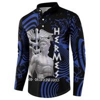 Ancient Greek Hermes Button Sweatshirt God Of Boundaries - Wonder Print Shop