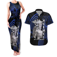 Ancient Greek Hermes Couples Matching Tank Maxi Dress and Hawaiian Shirt God Of Boundaries - Wonder Print Shop