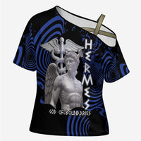 Ancient Greek Hermes Cross Shoulder Shirt God Of Boundaries - Wonder Print Shop