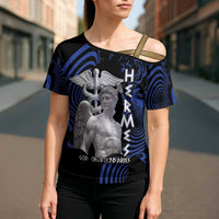 Ancient Greek Hermes Cross Shoulder Shirt God Of Boundaries - Wonder Print Shop