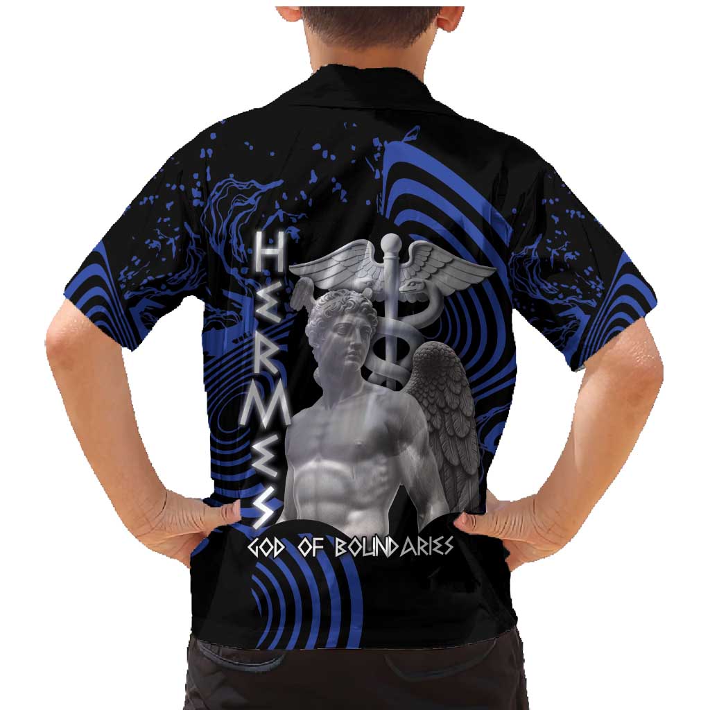 Ancient Greek Hermes Family Matching Mermaid Dress and Hawaiian Shirt God Of Boundaries - Wonder Print Shop
