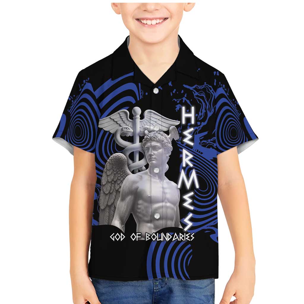 Ancient Greek Hermes Family Matching Mermaid Dress and Hawaiian Shirt God Of Boundaries - Wonder Print Shop