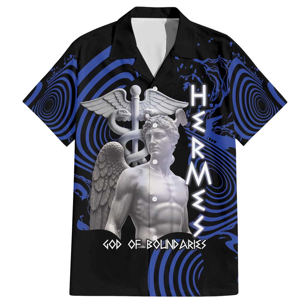Ancient Greek Hermes Family Matching Short Sleeve Bodycon Dress and Hawaiian Shirt God Of Boundaries - Wonder Print Shop