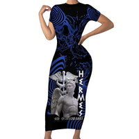 Ancient Greek Hermes Family Matching Short Sleeve Bodycon Dress and Hawaiian Shirt God Of Boundaries - Wonder Print Shop