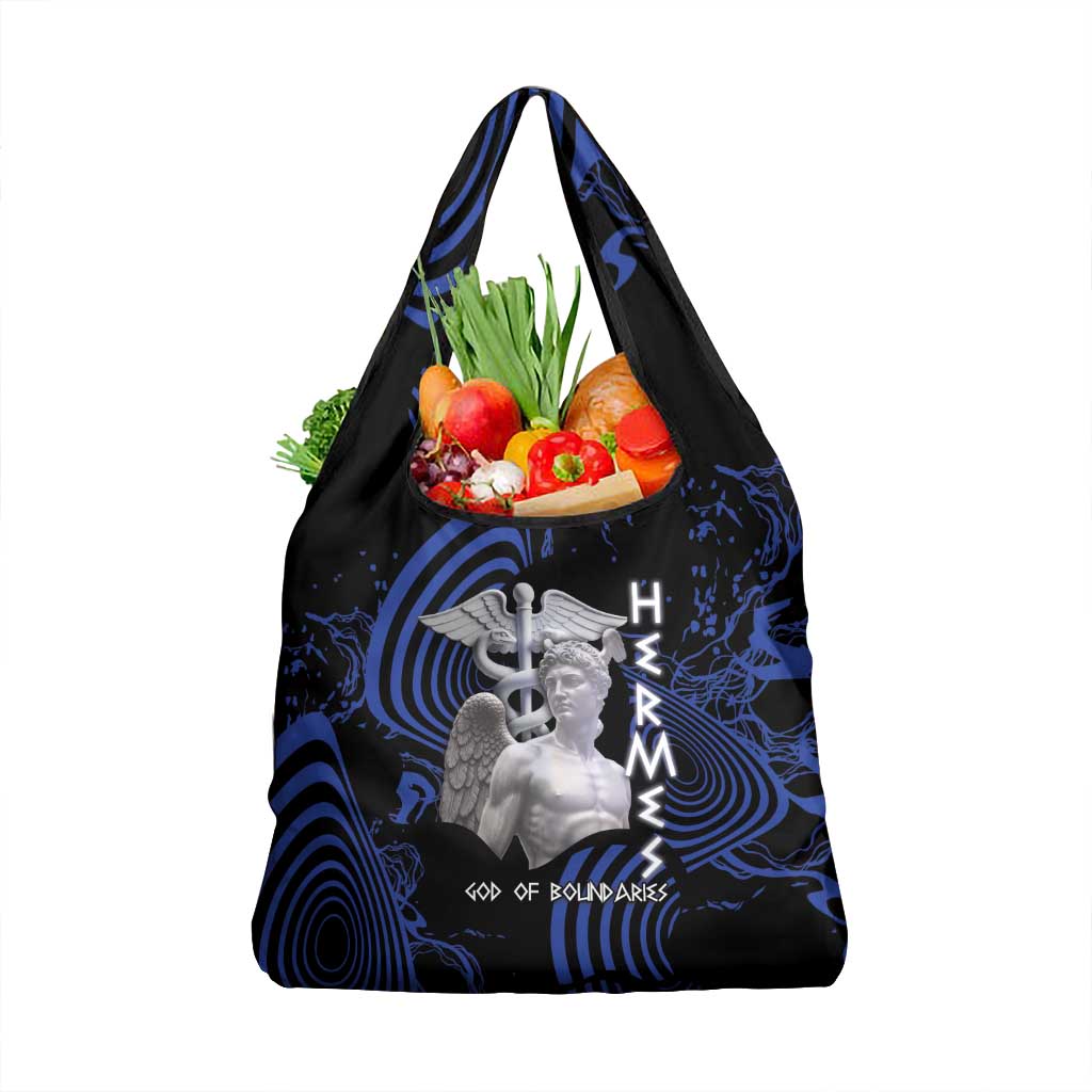Ancient Greek Hermes Grocery Bag God Of Boundaries - Wonder Print Shop