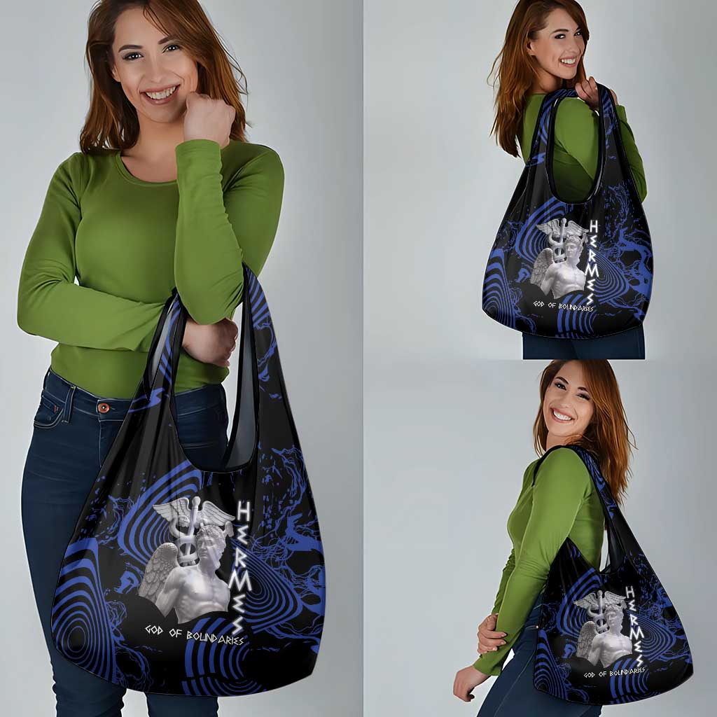 Ancient Greek Hermes Grocery Bag God Of Boundaries - Wonder Print Shop