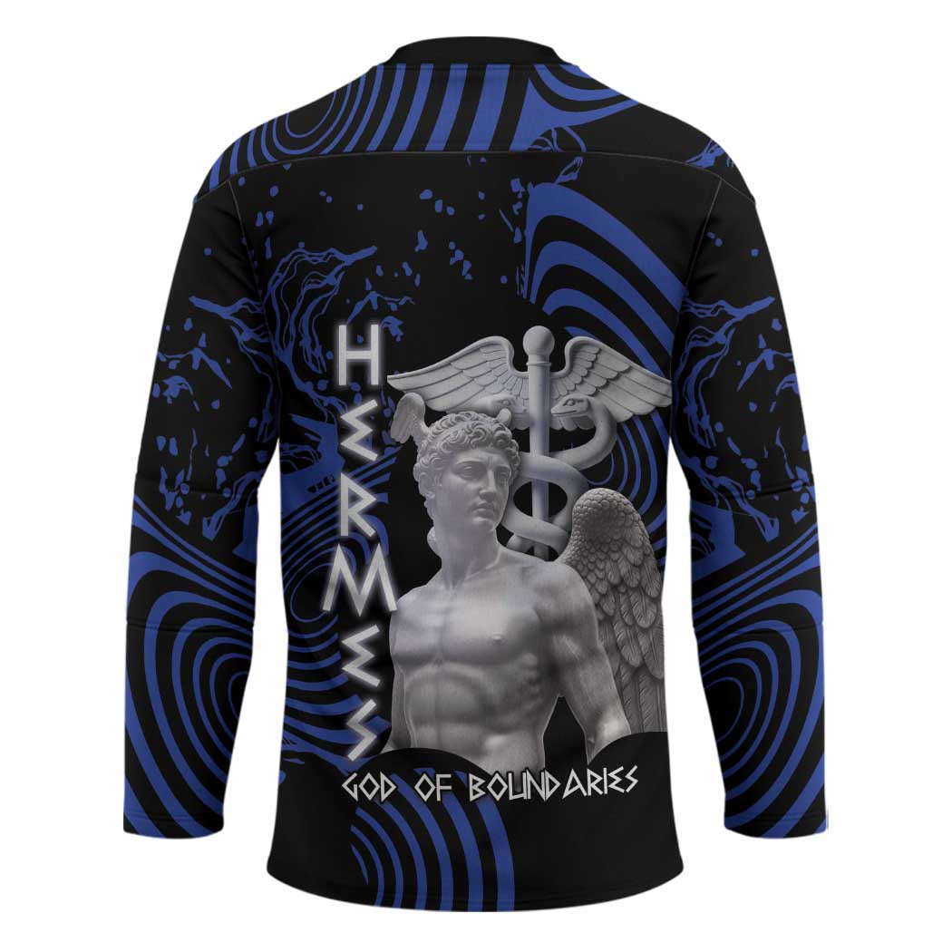Ancient Greek Hermes Hockey Jersey God Of Boundaries - Wonder Print Shop