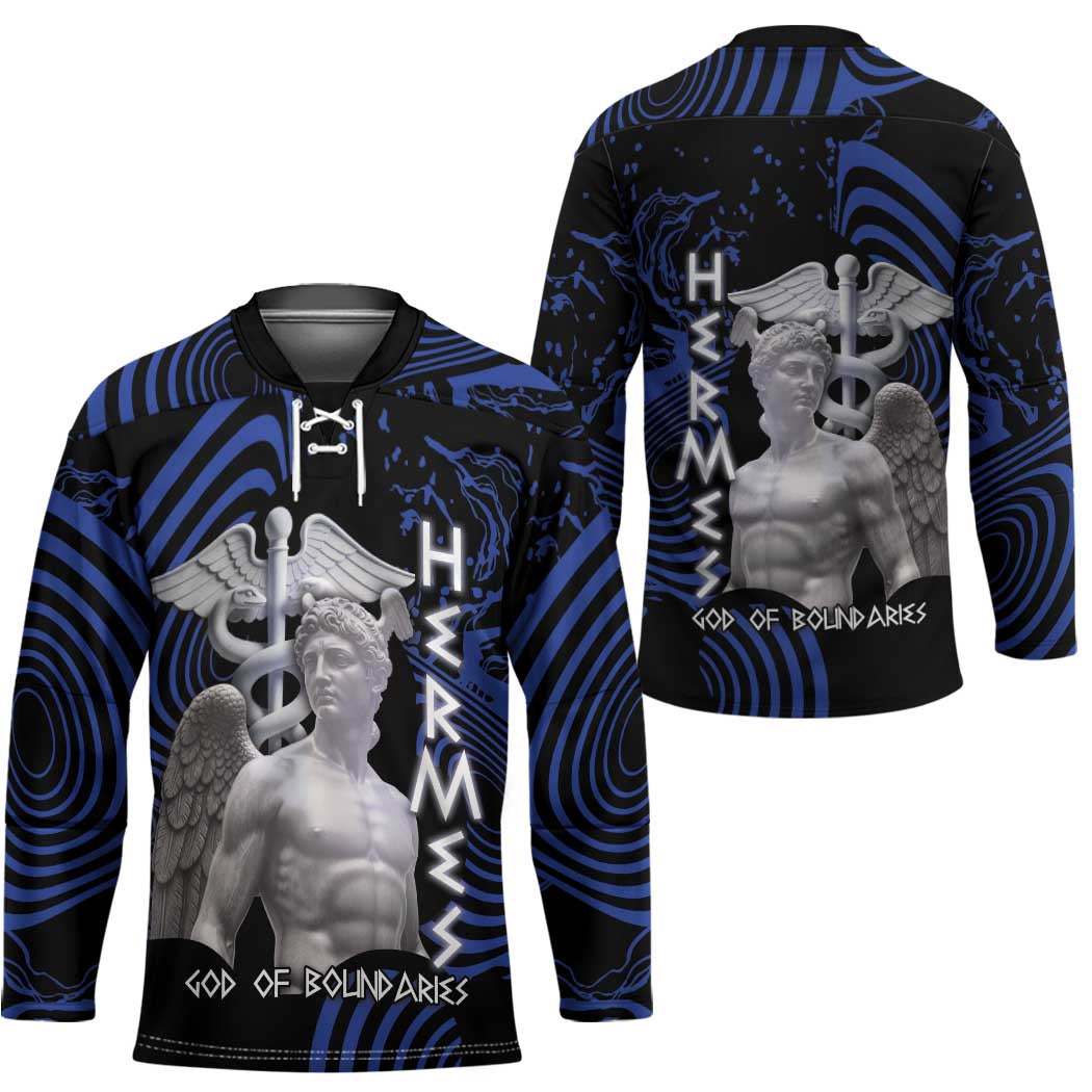 Ancient Greek Hermes Hockey Jersey God Of Boundaries - Wonder Print Shop